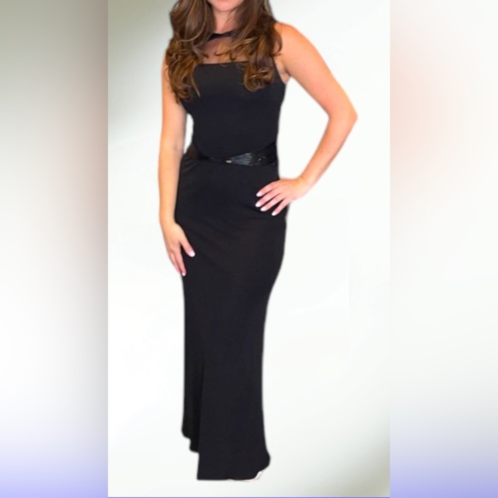 Alberto Makali Black Gown Size 10